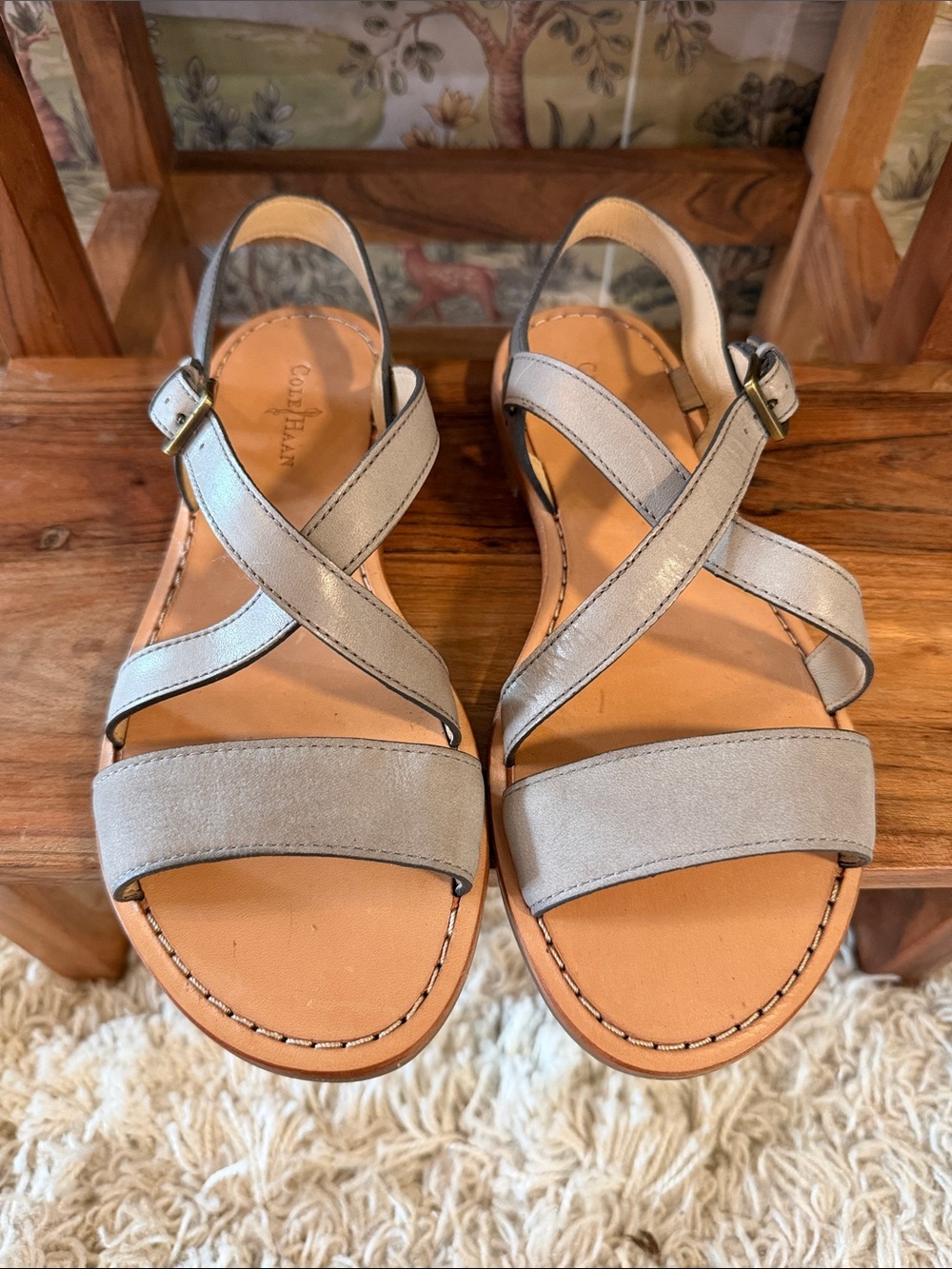 Cole Haan Crisscross Leather Sandals - Picture 2 of 10